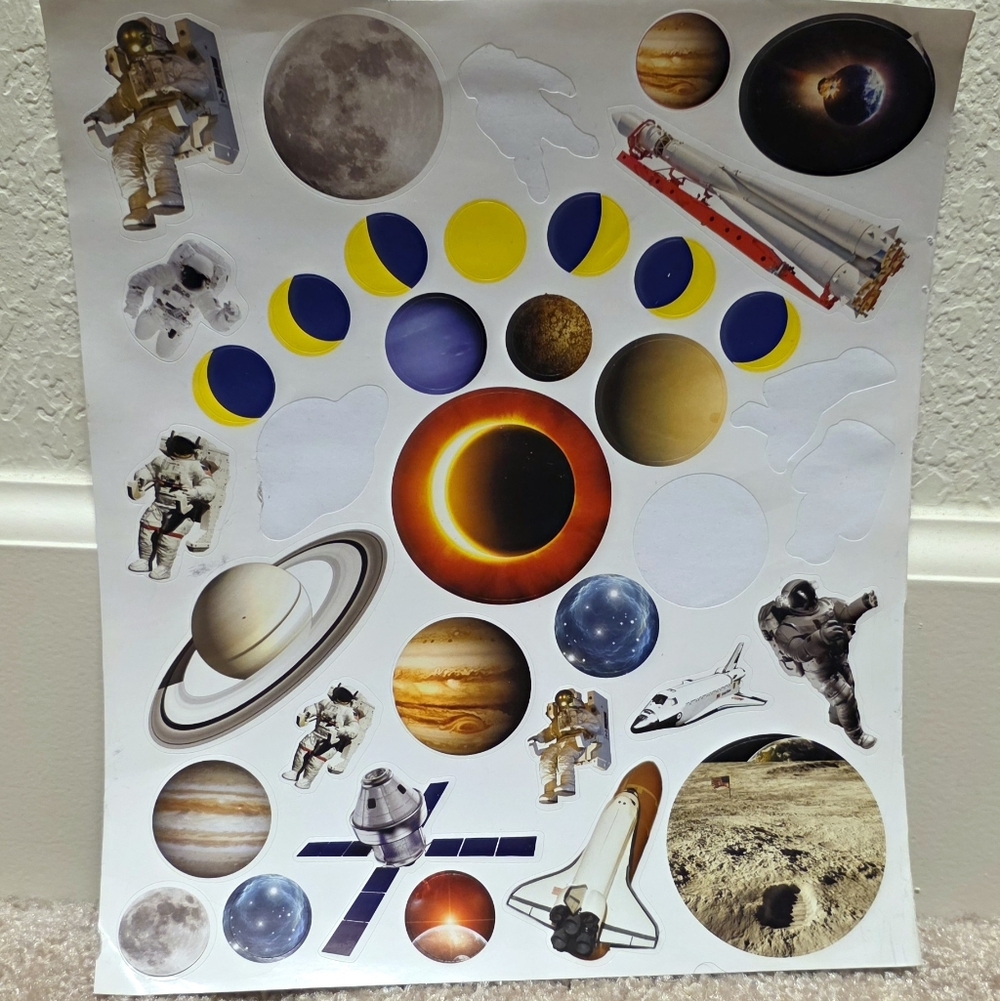 Space Themed Sticker Sheets Set - Picture 7 of 9